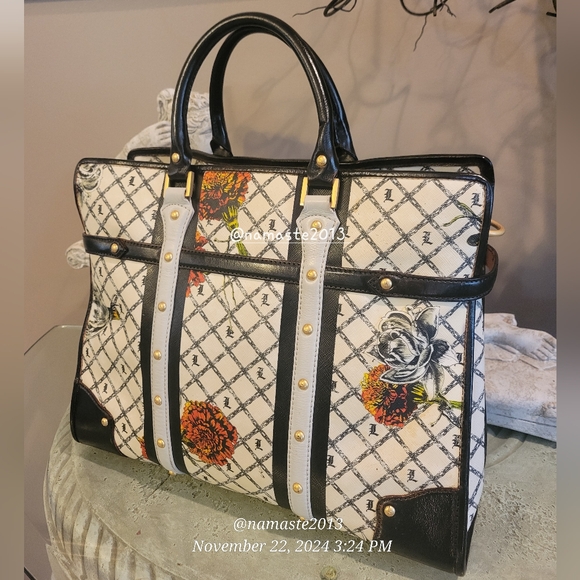 L.A.M.B. Gwen Stefani Marigold Satchel Designer Luxury Celebrity Leather #64 - Picture 15 of 16